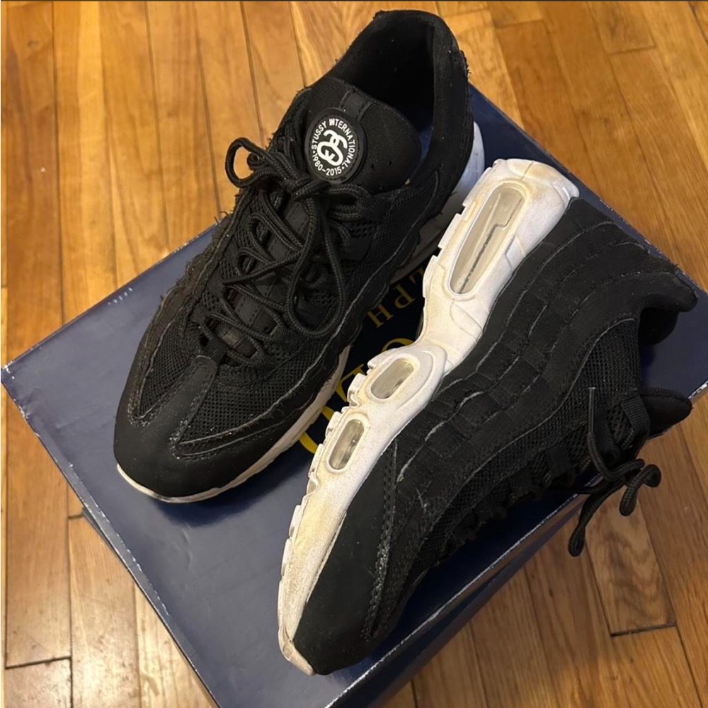 Nike Black Men's Sneakers / STUSSY X NIKE AIR MAX 95 BLACK